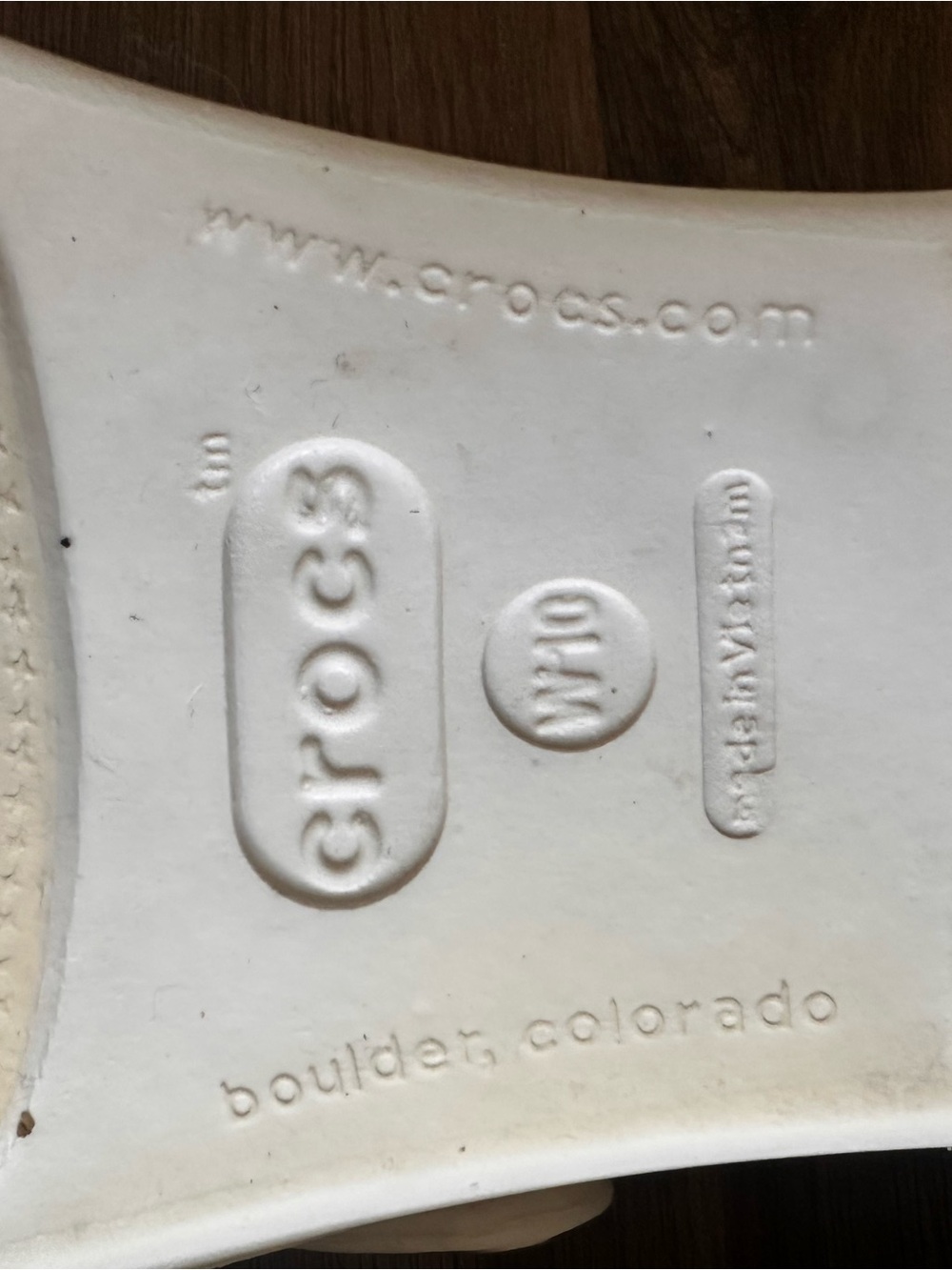 CROCS Women's Cream and Nude Dual-Strap Slide Sandals - Picture 8 of 9